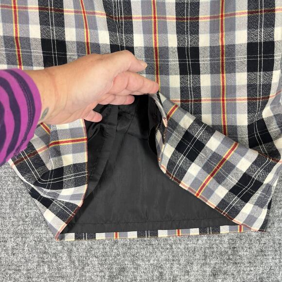 JG Hook Skirt Womens 8P Petite Wool Plaid Business Straight Pencil Short - Picture 3 of 7